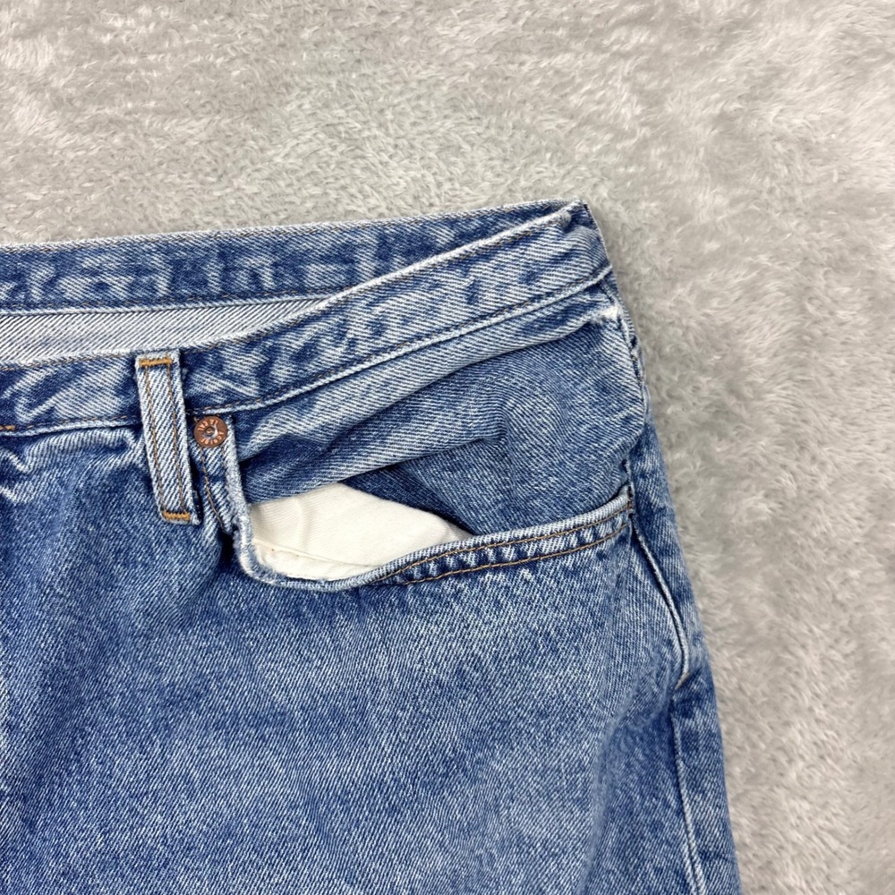AGOLDE Wide Leg Baggy Jeans Womens 32 Light Blue Organic Cotton High Rise Denim - Picture 7 of 15